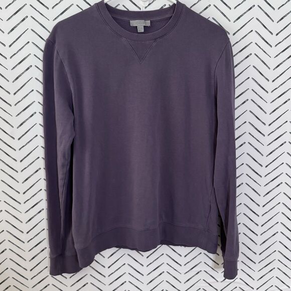 COS RELAXED WASHED-COTTON SWEATSHIRT‎ In Washed Burgundy Men’s Small - Picture 7 of 8